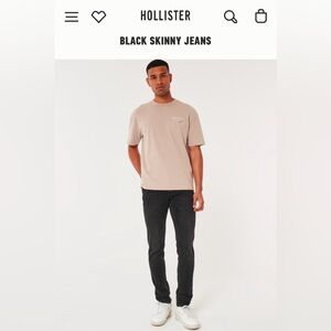 Hollister “washed black” skinny jeans waist 30 length 30